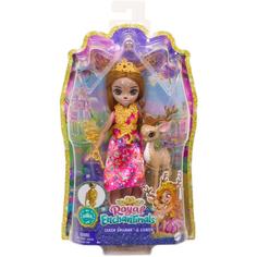Кукла Mattel Enchantimals с питомцем Королева GYJ11/GYJ12 Давиана и Грасси