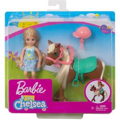 Игровой набор Mattel Barbie Челси и пони GHV78