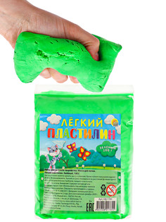 Масса для лепки Лёгкий пластилин, цвет: зеленый (100 грамм) Рыжий кот
