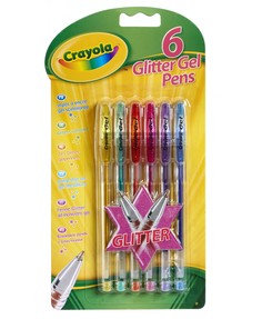 6 гелевых ручек с блестками Crayola
