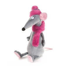 Мягкая игрушка "Крыска Лариска в шарфе и шапке", 23 см Maxitoys