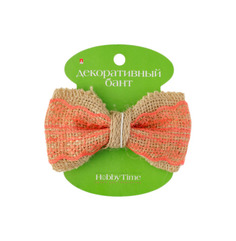 Бант декоративный из джута с кружевом Альт