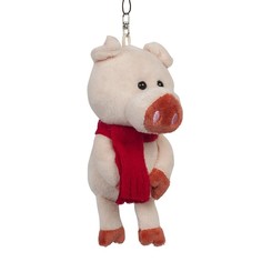 Мягкая игрушка Maxitoys Поросенок с красным носом, 13 см