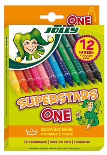 Фломастеры "Superstars One", 12 цветов Jolly