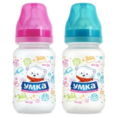 Бутылочка для кормления "Умка", с силиконовой соской (270 мл) ассортимент
