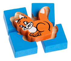 Деревянная игрушка для малышей Томик Кошка