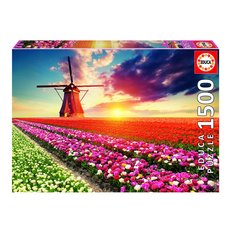 Пазл Пейзаж. Тюльпаны (1500 деталей) Educa
