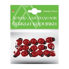 Декор из дерева, крашеный Божьи коровки №13 , 14x19 мм Альт 2-363/13