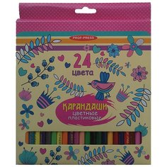 Карандаши цветные, 24 цвета Проф Пресс