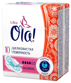Прокладки Ola! Ultra Normal Шелковистая поверхность 10 шт