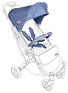 Тканевый комплект для коляски Squizz3 Looping, синий, арт. N15A-BL
