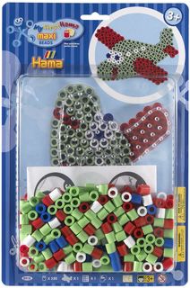 Набор для термомозаики MAXI Самолет 250 бусин, блистер Hama 8918