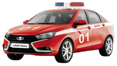 Машинка Autotime Lada Vesta пожарная охрана 1:36 68333W-RUS