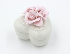 Декоративная шкатулка Белая с розовым цветком арт.76815 Феникс-Презент
