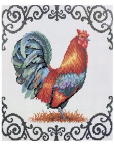 Мозаика на деревянной основе "Петух", 40x50 см, арт. GZ025 Cristyle