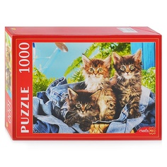 Пазл Котята в корзине, 1000 элементов Рыжий кот