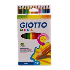 Набор цветных карандашей утолщенных, 12 штук Giotto