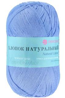 Пряжа Пехорка "Хлопок натуральный", цвет 05 голубой (5 мотков) ( 5)