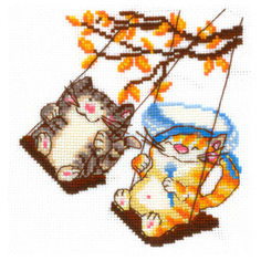 Набор для вышивания Веселые качели 14 х 14 см В-15 Сделай своими руками