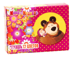Гуашь Маша и медведь 12 цветов