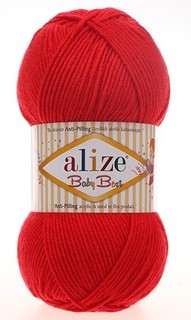 Пряжа Alize "Baby Best", цвет: 56 красный, 240 м, 100 грамм (5 мотков) ( 5)