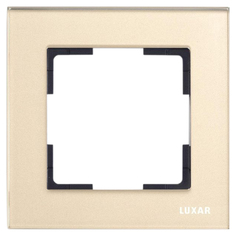 Рамка электроустановочная "Luxar Art", на 1 пост, цвет: шампань