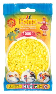 Бусинки для термомозаики 1000 шт. Hama серии MIDI 207-43 желтый пастель