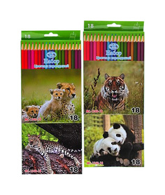 Карандаши цветные Miraculous Животные 18 цветов