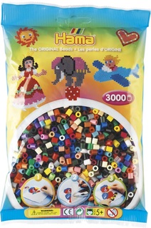 Бусинки MIDI для термомозаики 3000 шт. микс Hama 201-67