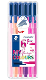 Набор фломастеров Staedtl Triplus Color My Flamingo Colours 323 серия 6 цветов Staedtler