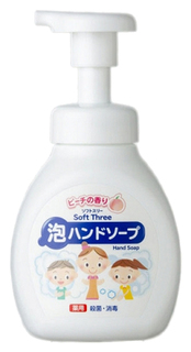 Мыло для рук Mitsuei Soft Three с ароматом персика антисептическое, 250 мл