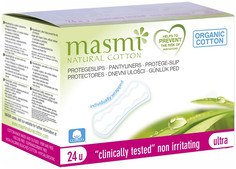 Ежедневные ультратонкие гигиенические прокладки"Masmi Natural Cotton", 24 штуки