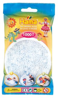 Бусинки для термомозаики 1000 шт. Hama серии MIDI 207-19 прозрачные