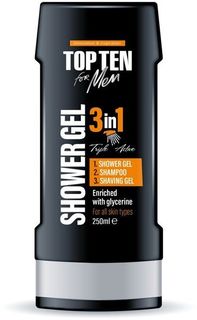 Гель для душа 3 в 1 Top Ten for men, 250 мл