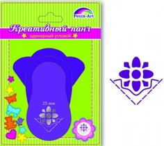 Панч-Дырокол Для Углов Листа Цветок 25Мм, 84Х77Х57Мм, Сиреневый Цвет, Блистер Феникс