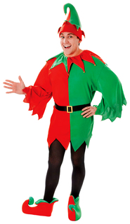 Карнавальный костюм Bristol Эльф, цв. зеленый; красный р.170