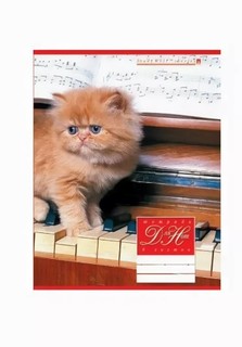 Тетрадь д/нот 8 л. А4 скреп. вертик. Альт