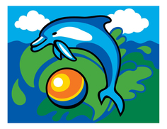 Песочная картина Фантазер Дельфин