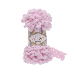 Пряжа Alize "Puffy", цвет: 31 светло-розовый, 9,2 м, 100 грамм (5 мотков) ( 5)