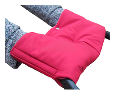 Муфта для рук мамы на детскую коляску Чудо-Чадо Флисовая (на липучке) вишневый