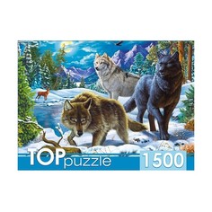 Пазлы Toppuzzle. Волки в ночном лесу, 1500 элементов TOPpuzzle