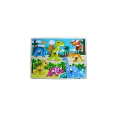 Деревянный пазл Динозавры Пирамида открытий Kri Bly Boo