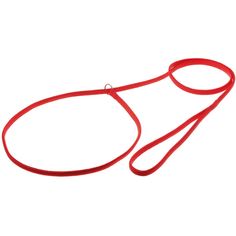 Поводок-удавка для собак ZooOne с кольцом (лента-чулок), красный, 5 мм x 150 см