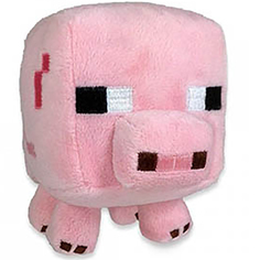 Мягкая игрушка Minecraft Baby pig Поросенок 18см