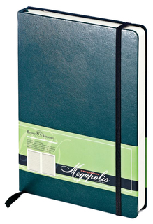 Ежедневник на резинке Альт «Megapolis», А5, зеленый