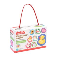 Пазлы-половинки контурные Baby Toys. Домашние животные Десятое королевство
