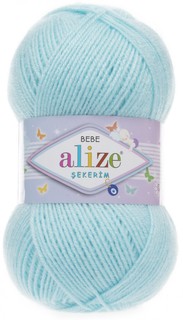 Пряжа Alize Sekerim Bebe, цвет: 189 светло-голубой, 350 м, 100 г (5 мотков) 5 шт.