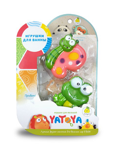 Игрушка для ванной Летний сад , 2 штуки (бабочка, лягушка) ЯиГрушка