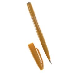 Фломастер-кисть "Brush Sign Pen", охра Pentel