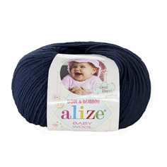 Пряжа Alize "Baby wool", цвет: 58 темно-синий, 165 м, 50 грамм (10 мотков) ( 10)